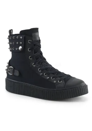 1 1/2" PF Round Toe Lace-Up Front High Top Creeper Sneaker
