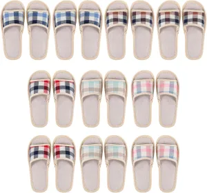 10 Pairs House Slipper for Guests Open Toe, 4 Large Size   6 Medium Size Non Slip Indoor House Slipper Washable Reusable for Home Hotel Family Travel Unisex Non Slip Casual Spa