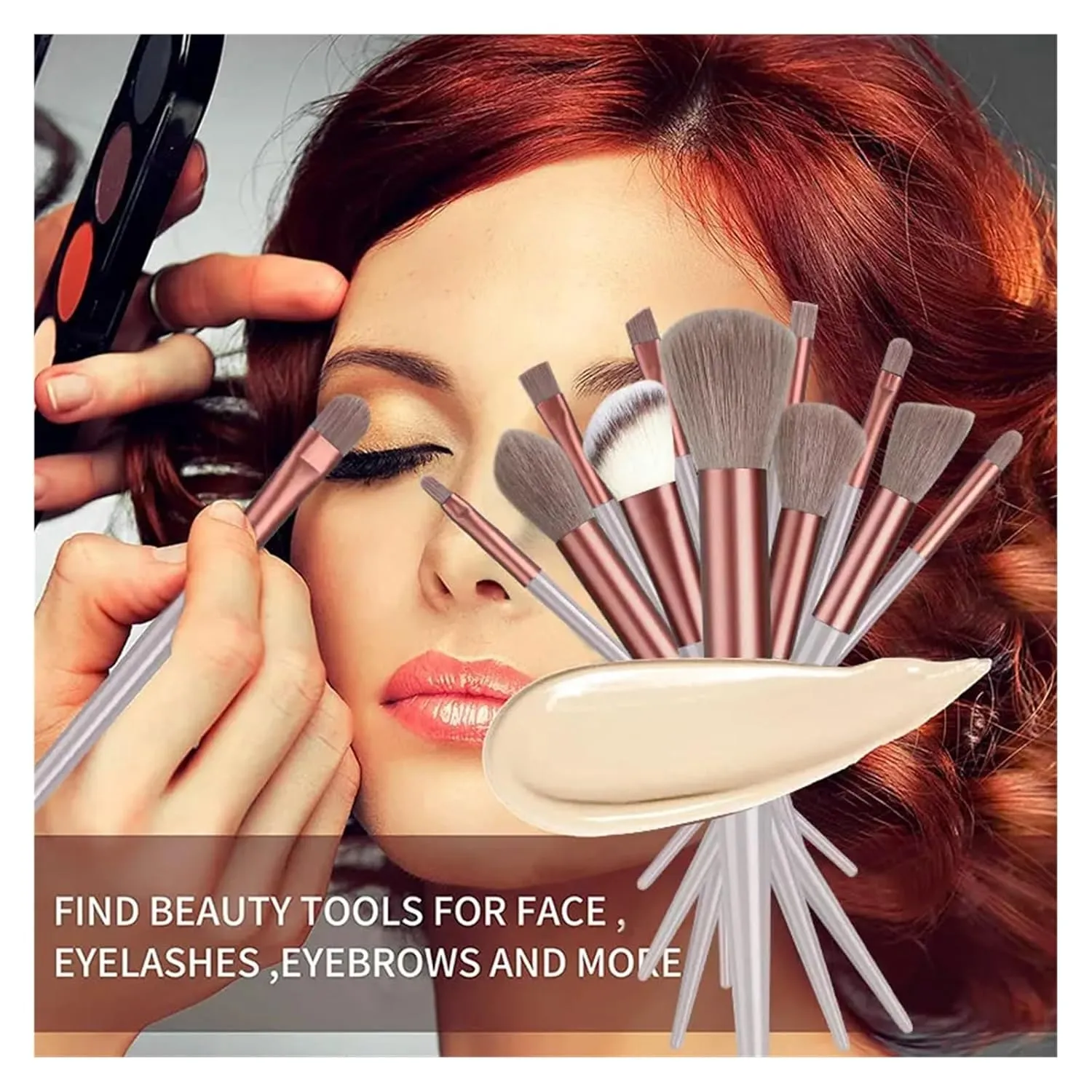 13Pcs Makeup Brushes Set Soft Fluffy Eye Shadow Highlighter Concealers Brush Blush Loose Powder Brush Blending Women Beauty Tool(Silver black)