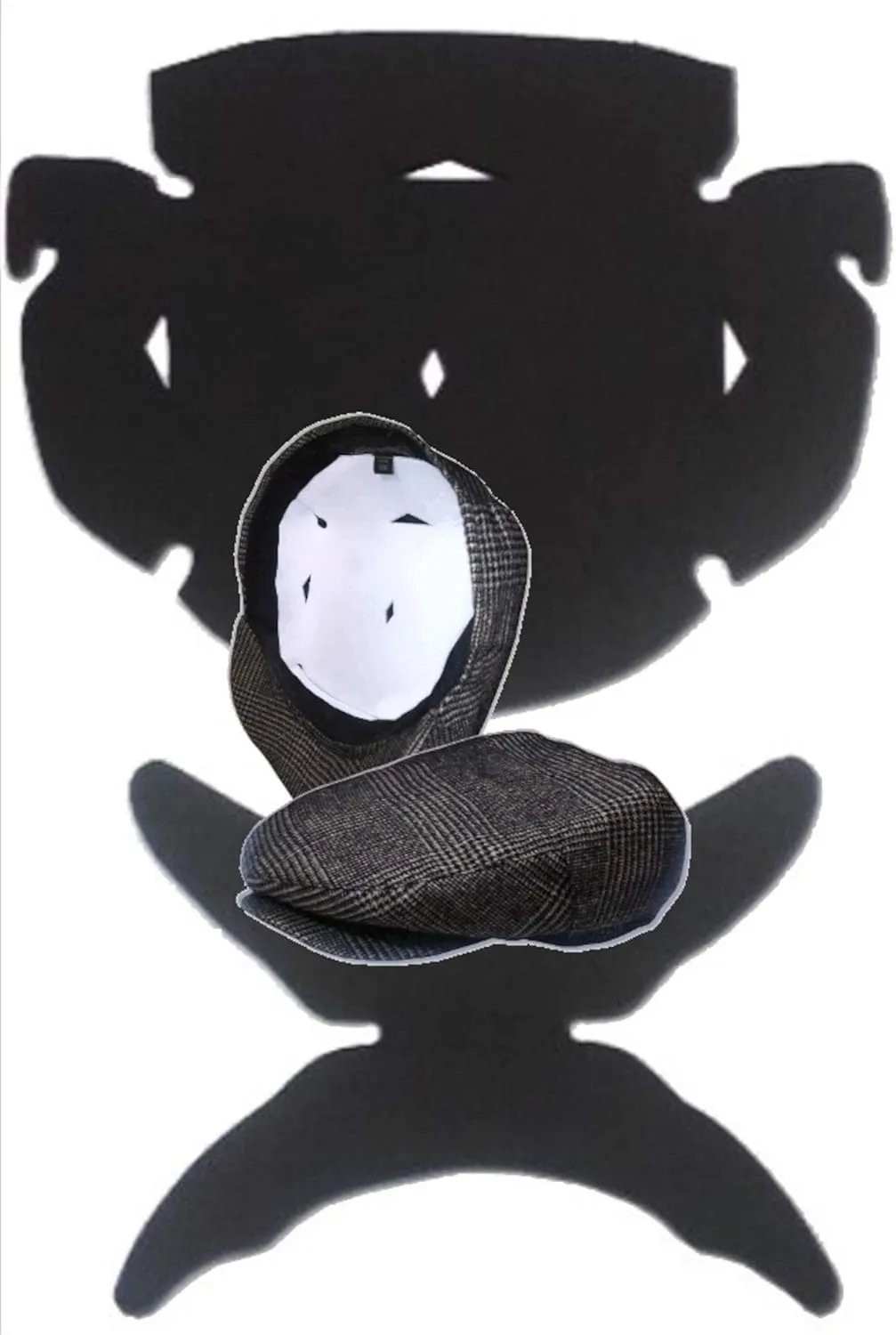3 Count Black Flat Cap Pro Dome Panel Perfector for Flat Caps Care Storage, Travel, Washing