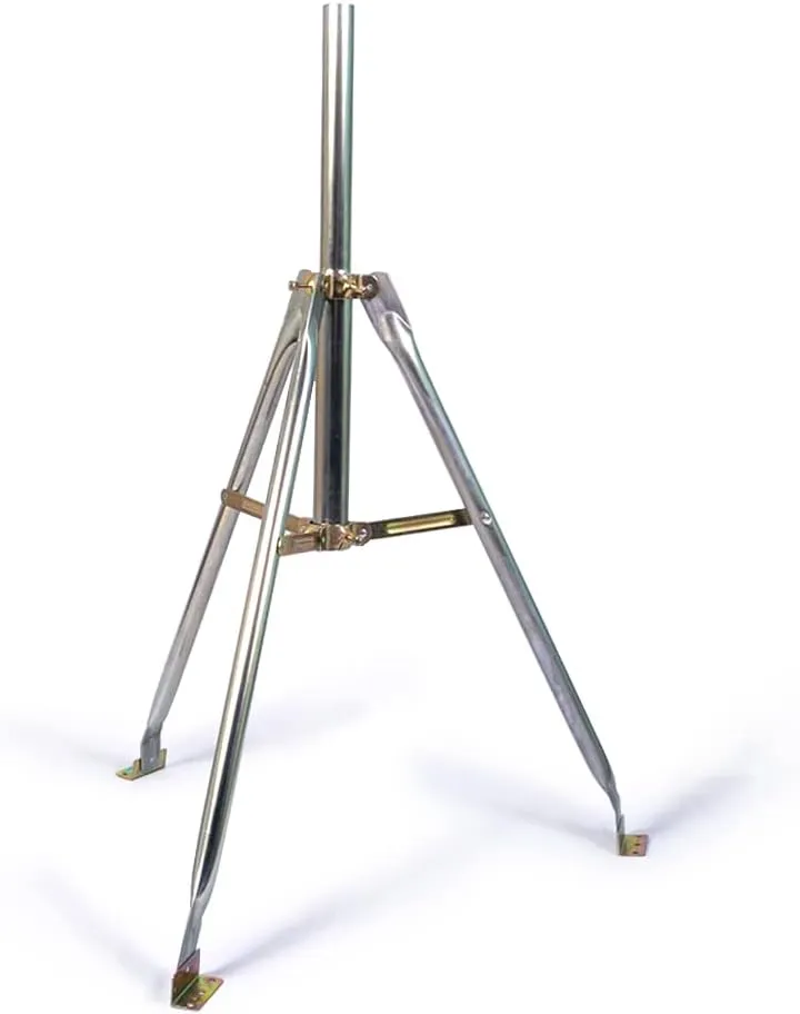 3ft Heavy Duty Tripod Mount for Starlink, Antenna, DIRECTV, Ubiquiti (Includes 1.66" by 2" Diameter Mast)