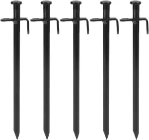 5Pcs Durably Steel Tent Stakes, with Penetration, Widely Used for Tents Canopies and Tarps, Ground Anchors for Outdoor Camping (20cm)