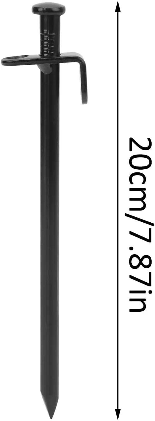5Pcs Durably Steel Tent Stakes, with Penetration, Widely Used for Tents Canopies and Tarps, Ground Anchors for Outdoor Camping (20cm)