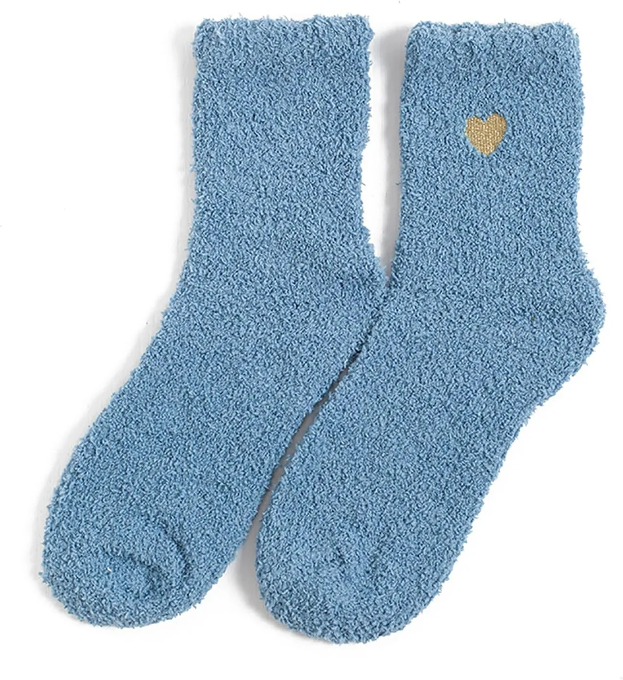 6 Pairs Heart Fuzzy Socks Cozy Winter Warm Socks Thick Fluffy Slipper Socks for Women Teen Girls