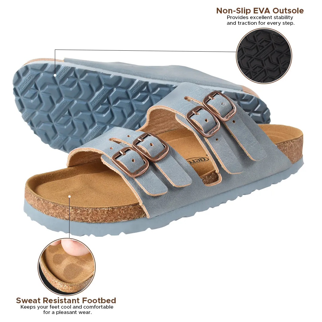Aerothotic- Willow Footbed Double Straps with Adjustable Buckle Slip on For Women
