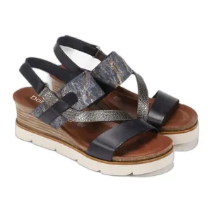 Agnes D8786 Sandal In Marino/marino/acero