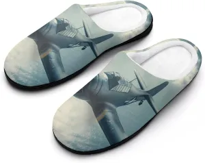 Airplane Aviation Men's Slippers Winter House Shoes Bedroom Slipper Travel Hotel Slippers