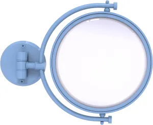 Allied Brass WM-4/4X-FTB 8 Inch Wall Mounted Make-Up Mirror 4X Magnification, Flat Troll Blue