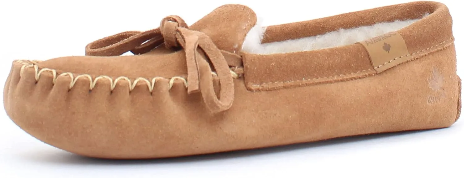 AMIMOC Istah Moccasin Shoes for Women - Comfortable Handmade Suede Slipper for Indoor