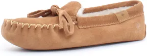 AMIMOC Istah Moccasin Shoes for Women - Comfortable Handmade Suede Slipper for Indoor