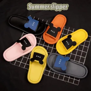 Anti Slip Funny Cartoon Themed Slip On Bathroom Slippers