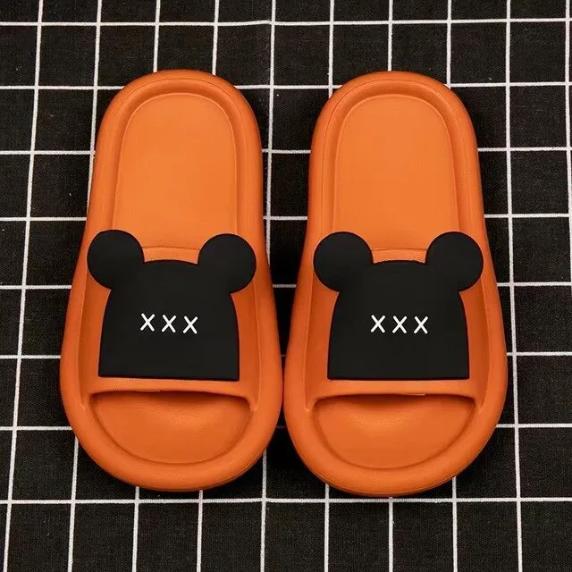 Anti Slip Funny Cartoon Themed Slip On Bathroom Slippers