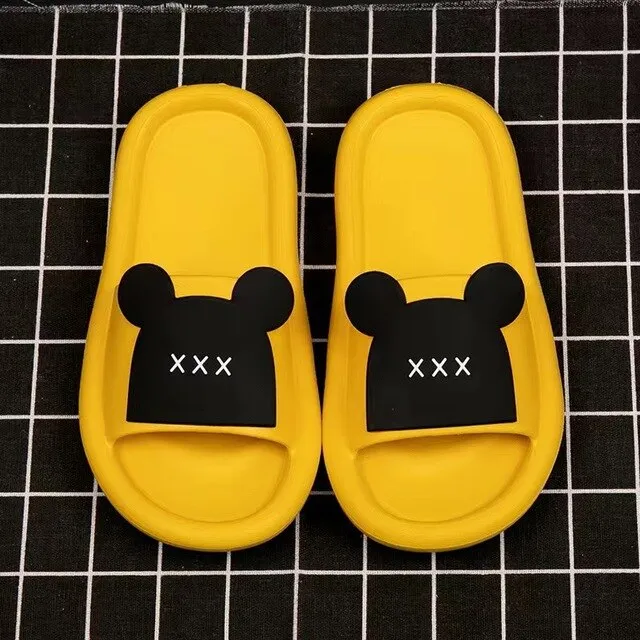 Anti Slip Funny Cartoon Themed Slip On Bathroom Slippers