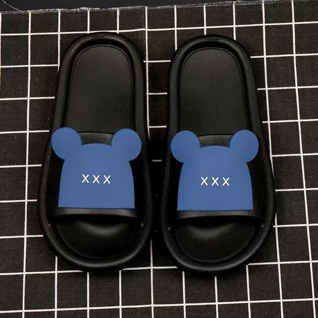 Anti Slip Funny Cartoon Themed Slip On Bathroom Slippers
