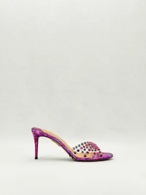 AQUAZZURA Tequila Pink Mules 38.5