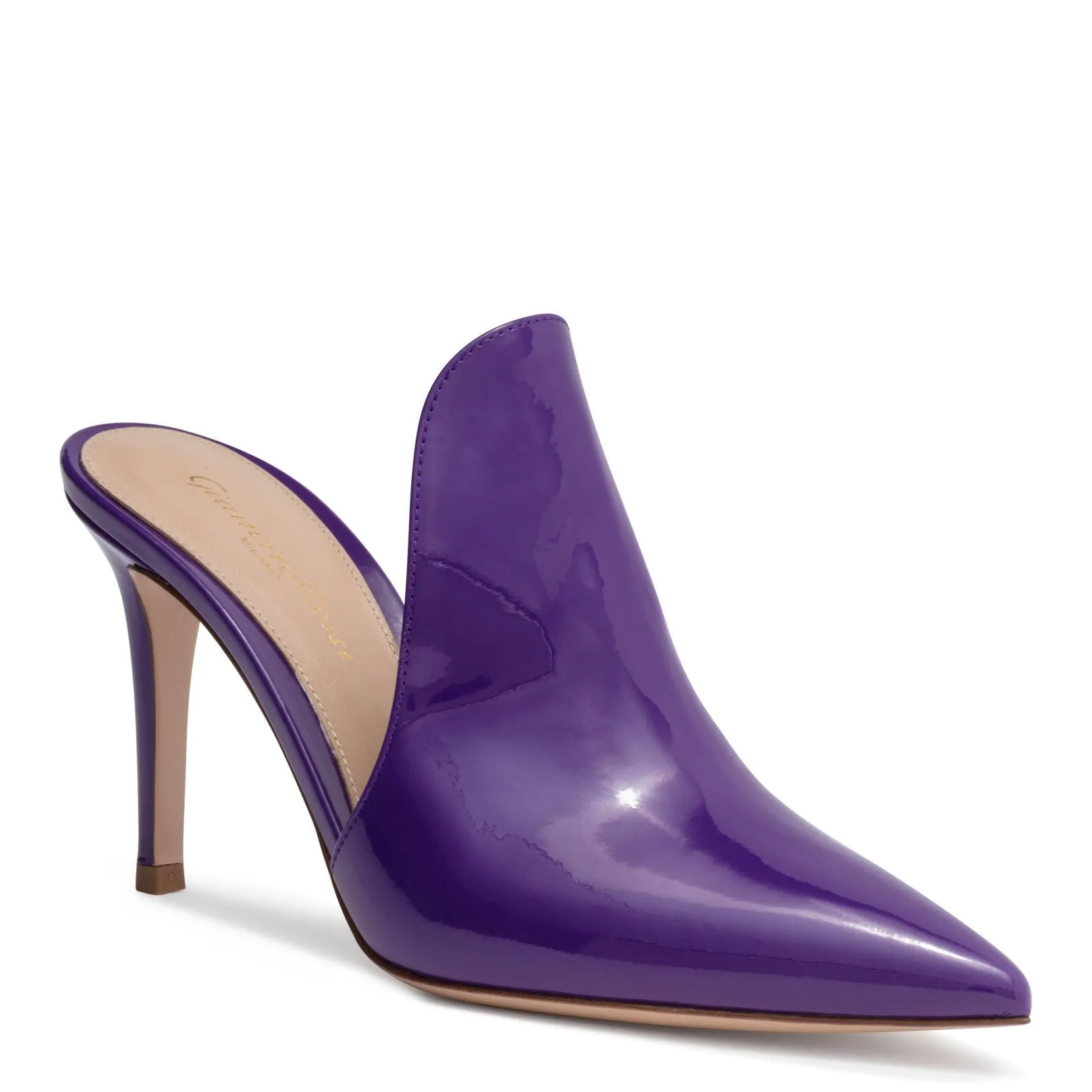 Aramis 85 Violet Patent Leather Mules
