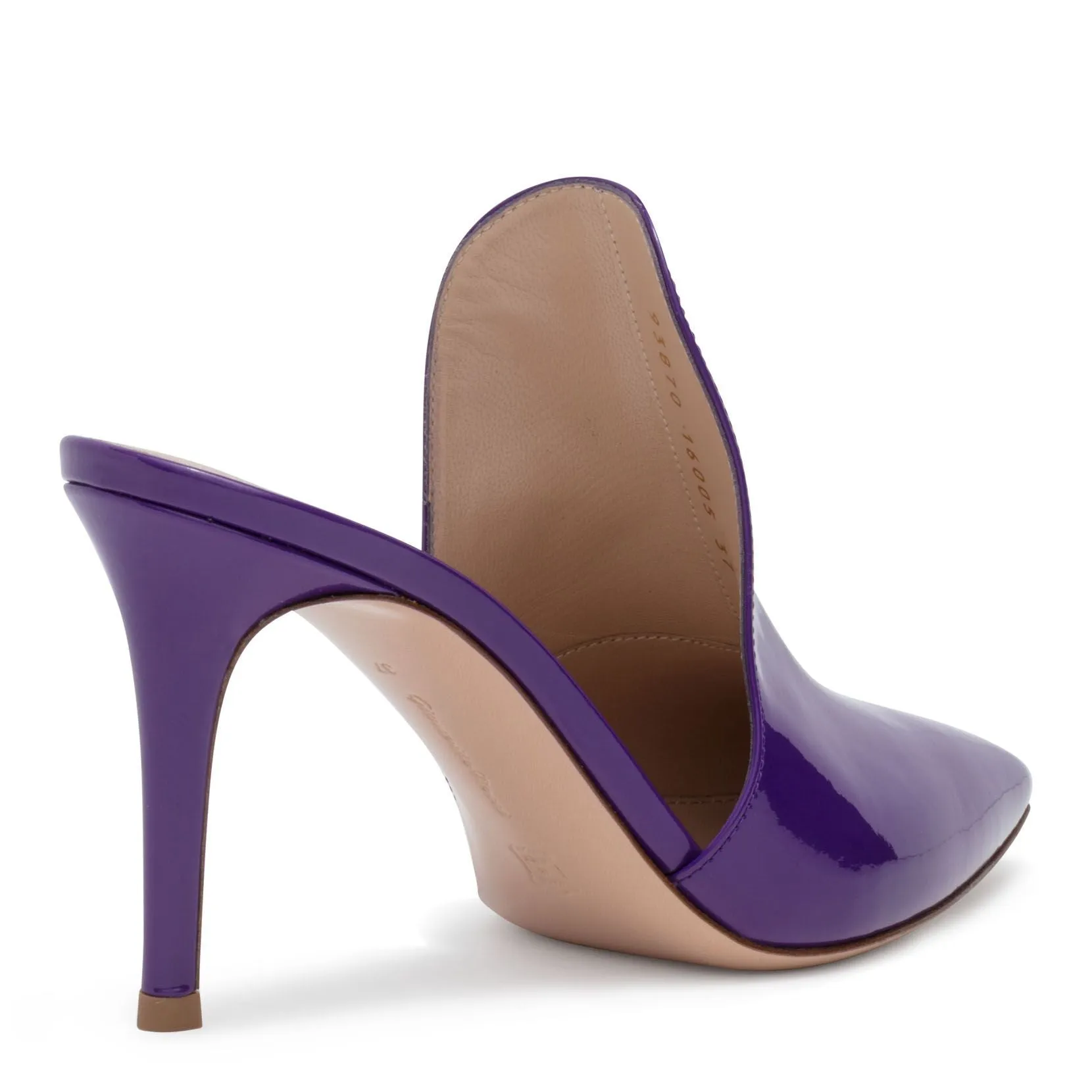 Aramis 85 Violet Patent Leather Mules