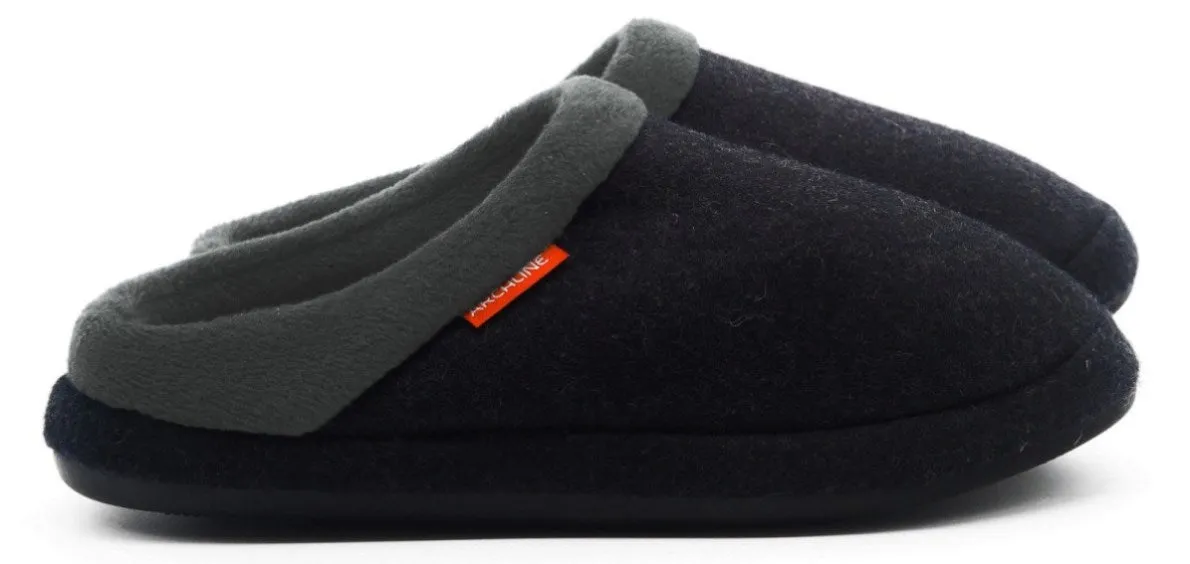 ARCHLINE Orthotic Slippers Slip On Arch Scuffs Orthopedic Moccasins - Charcoal Marle - EUR 38 V563-ARCHLINE-SLIPON-CHMARL-38