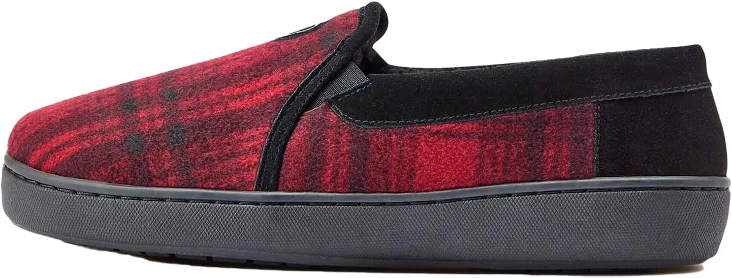 ARIAT Men's Lincoln Wool & Suede Warm Soft Comfortable Indoor Outdoor Slippers with Sherpa Lining & Tpr Soles