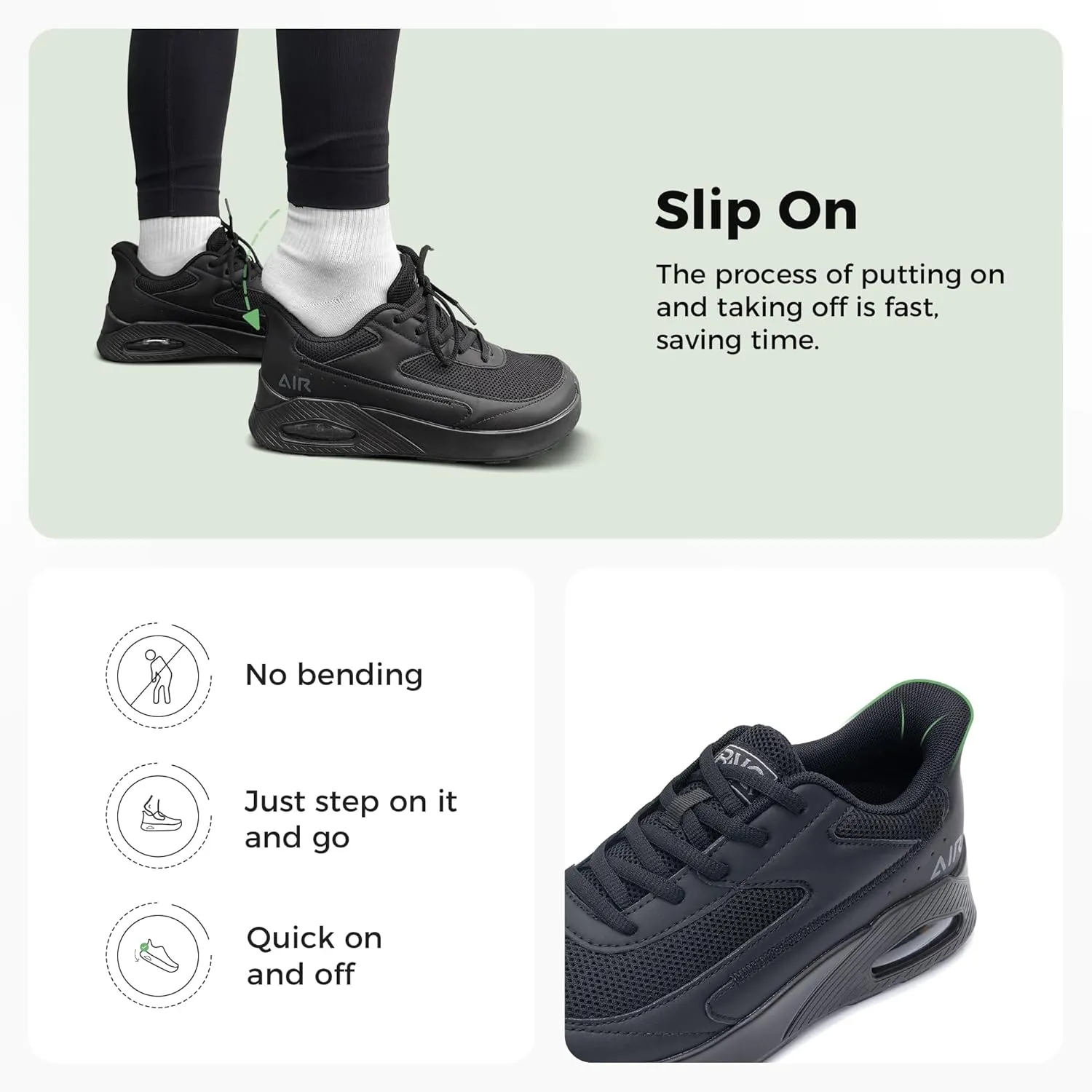 Artlea Wide Toe Box Walking Shoes Women Plantar Fasciitis Orthotic Sneakers Tennis Air Running Shoes Slip On Comfortable Sneakers US 6-11