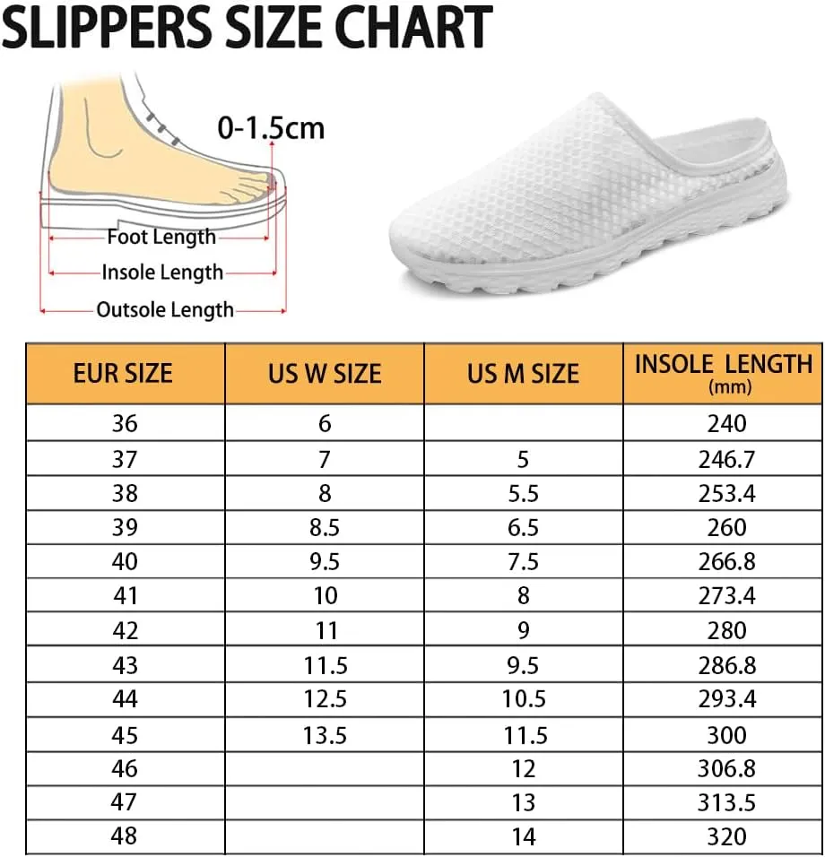 Backless Mesh Slip On Mule Shoes for Ladies - Light, Breathable, Non-Slip, Easy On-Off for Walking, Parties