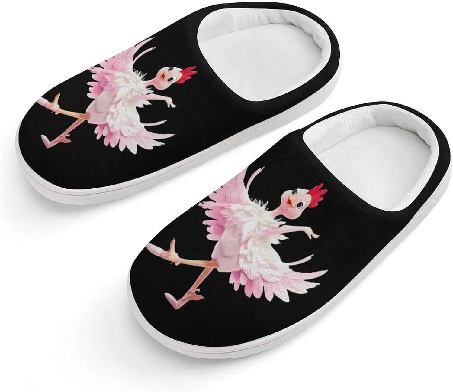 Ballerina Chicken Cute Cotton Slippers Anti-slip House Shoes Funny Slipper Indoor Outdoor
