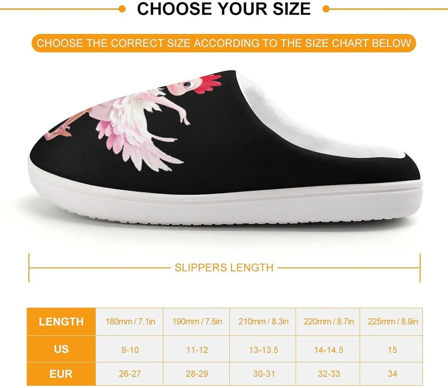 Ballerina Chicken Cute Cotton Slippers Anti-slip House Shoes Funny Slipper Indoor Outdoor