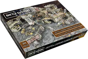Battle Systems Fantasy Dungeon Terrain Crypts & Caverns Terrain Immersive Scenery for D&D DND Maladum Pathfinder RPGs Full Color Heavy Duty Cardstock Printed Both Sides