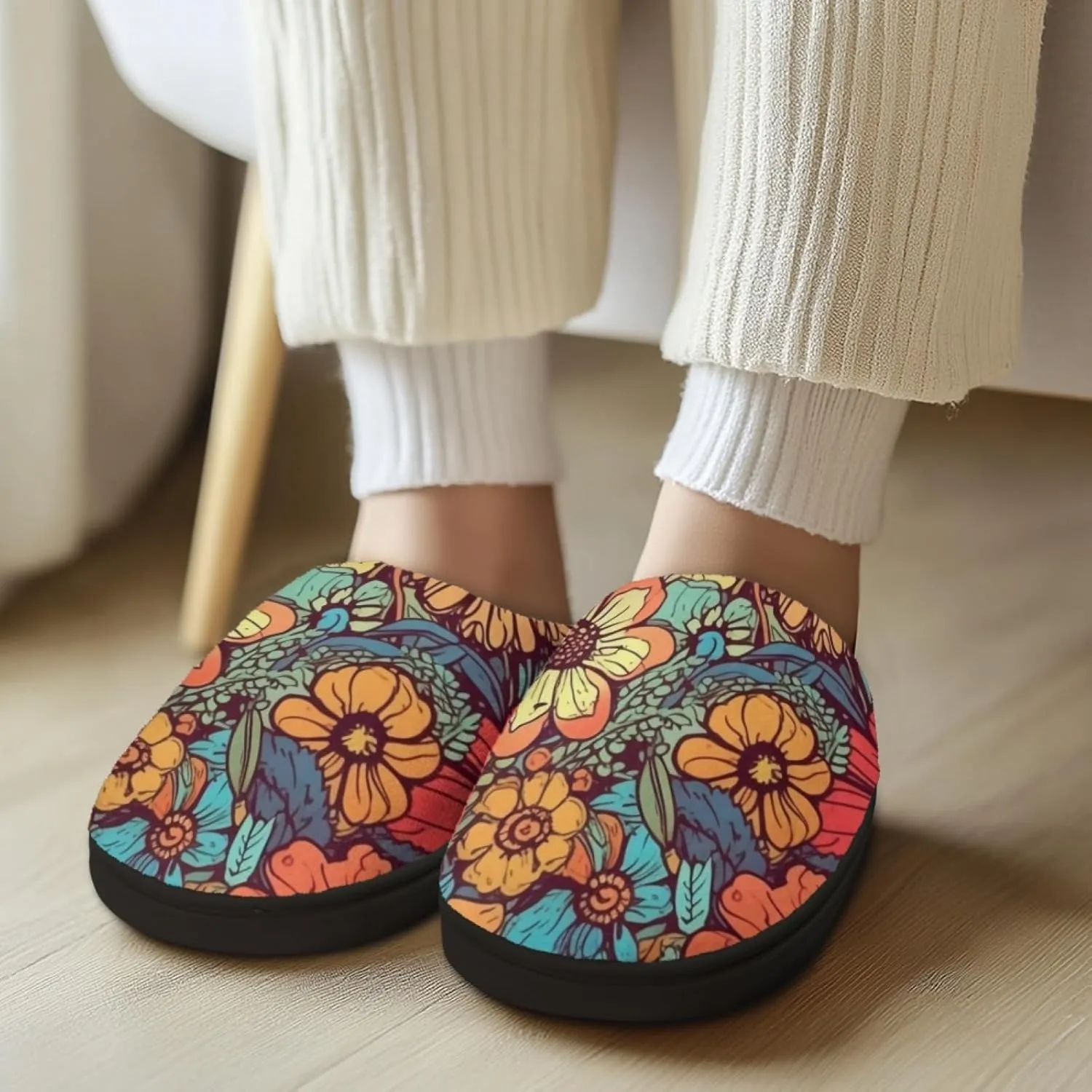 Bedroom Slippers for Adults Women House Slippers for Men