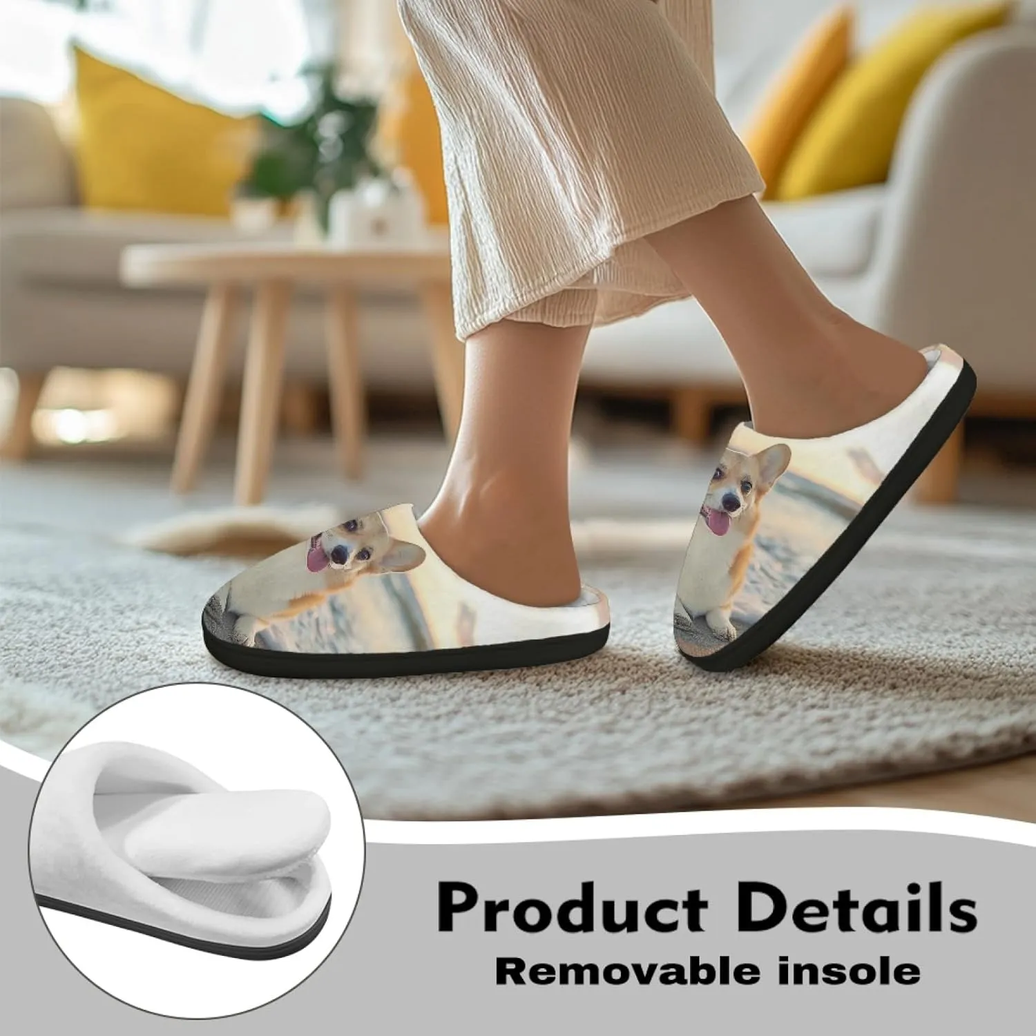 Bedroom Slippers for Adults Women House Slippers for Men