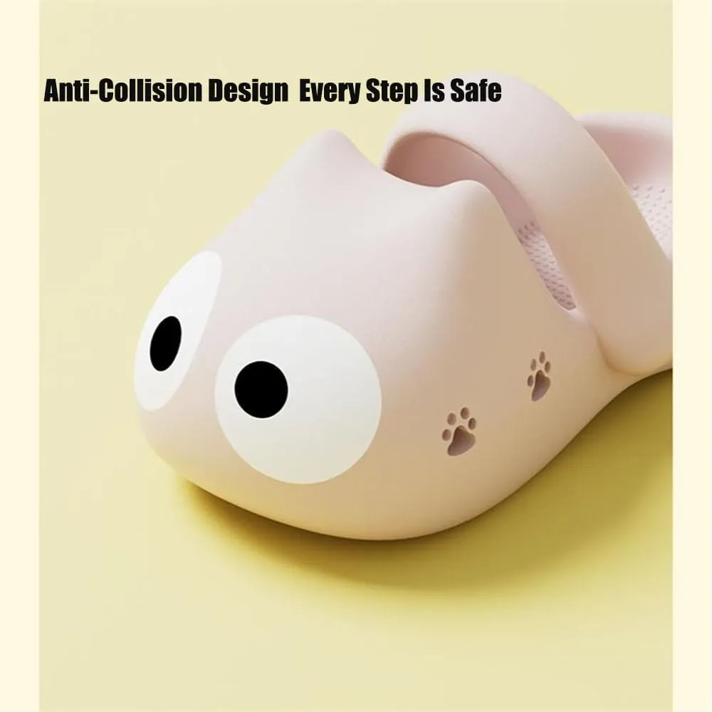 Big Eye Cat Slippers, Funny Cartoon Eva Non-Slip Thick Sole Indoor Outdoor Slides