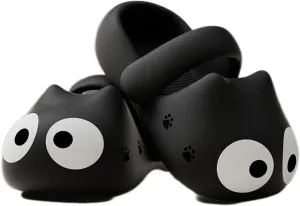Big Eye Cat Slippers, Funny Cartoon Eva Non-Slip Thick Sole Indoor Outdoor Slides