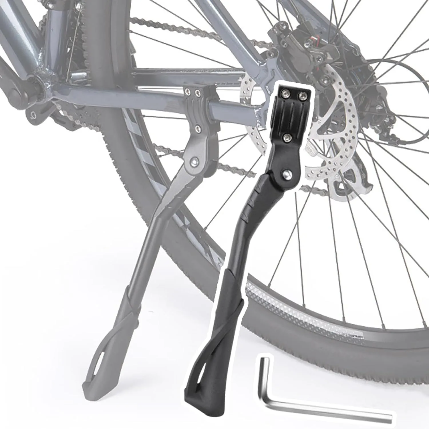 Bike Kickstand for Cervelo P5X, Aluminum Adjustable Kickstand Foot Side Stand Suppor Rear Side Bicycle Stand with Non-Slip Rubber Foot,A