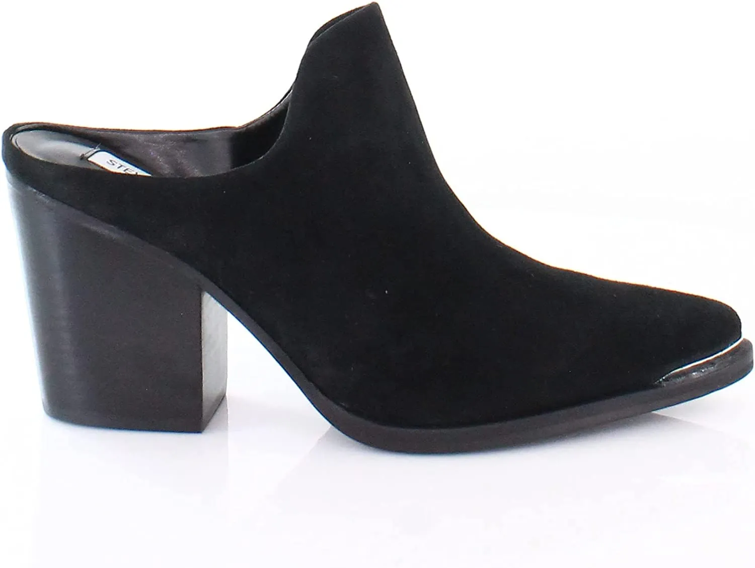 Black Toe Heel Pointed Block Slip On Fashion Candoo Suede Mules Outstanding Steve Madden Express shipping