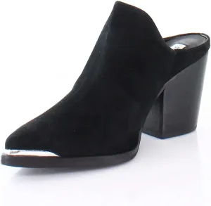 Black Toe Heel Pointed Block Slip On Fashion Candoo Suede Mules Outstanding Steve Madden Express shipping