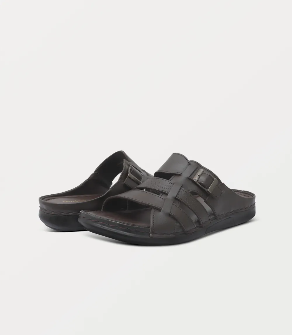 BM6927-BROWN-Men Slipper