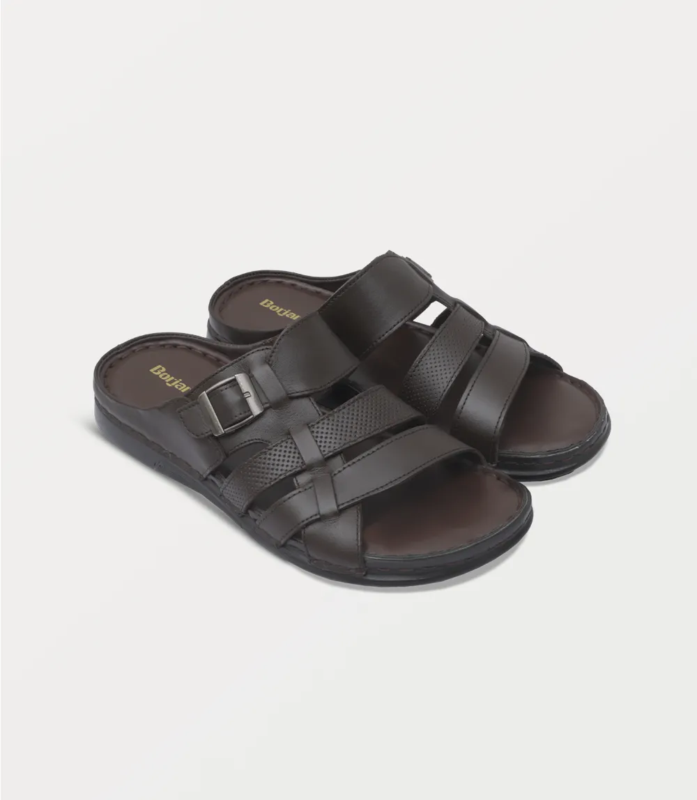 BM6927-BROWN-Men Slipper