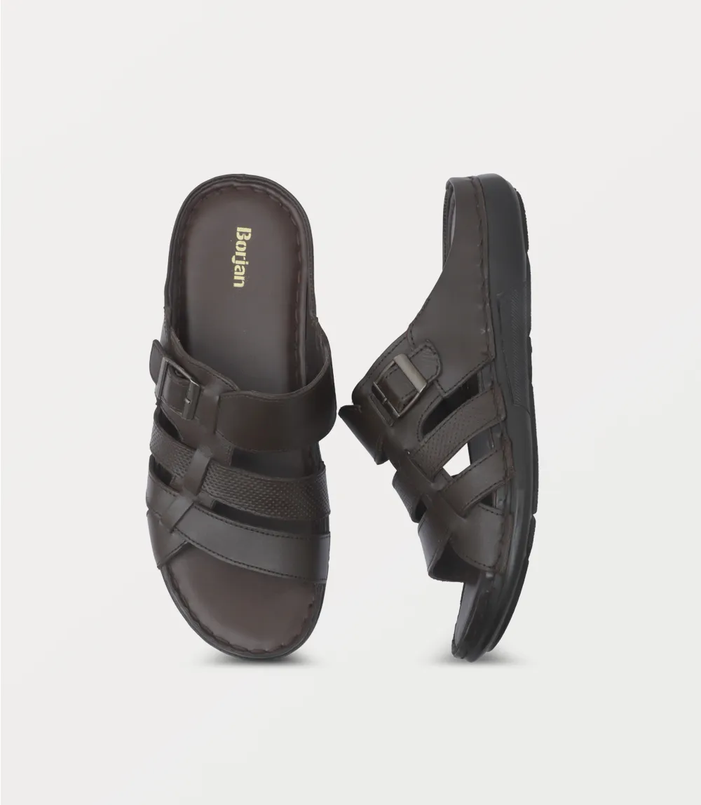 BM6927-BROWN-Men Slipper