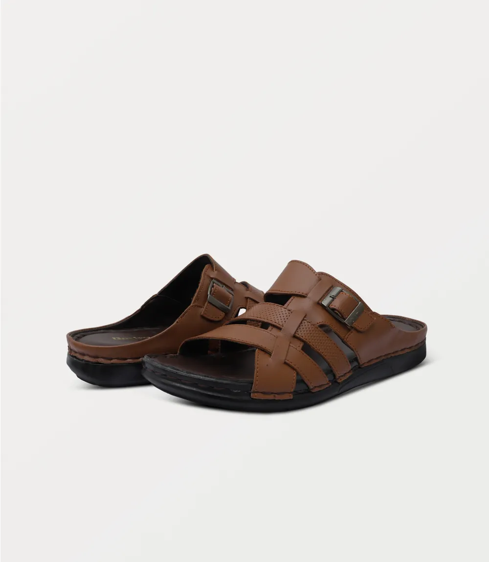 BM6927-TAN-Men Slipper