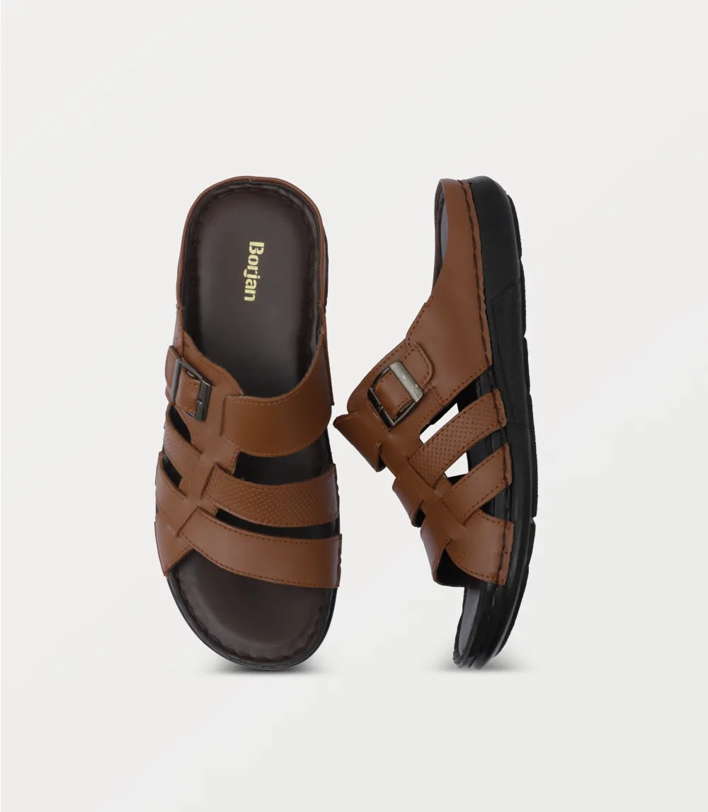 BM6927-TAN-Men Slipper