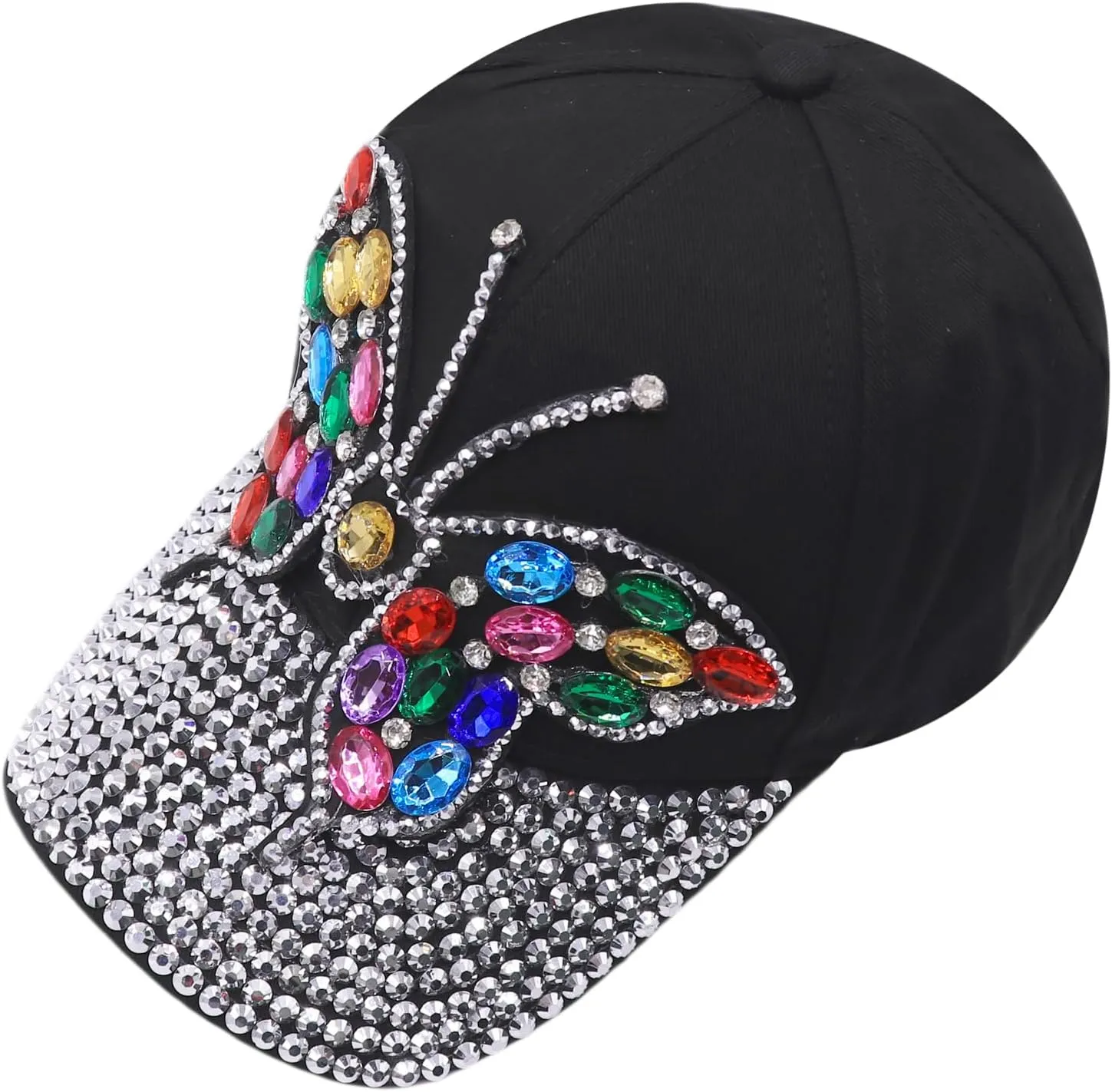 BOLLEY JOSS Sequin Ponytail Baseball Cap for Women Girls Velcro Ponycap Adjustable Mesh Trucker Hat