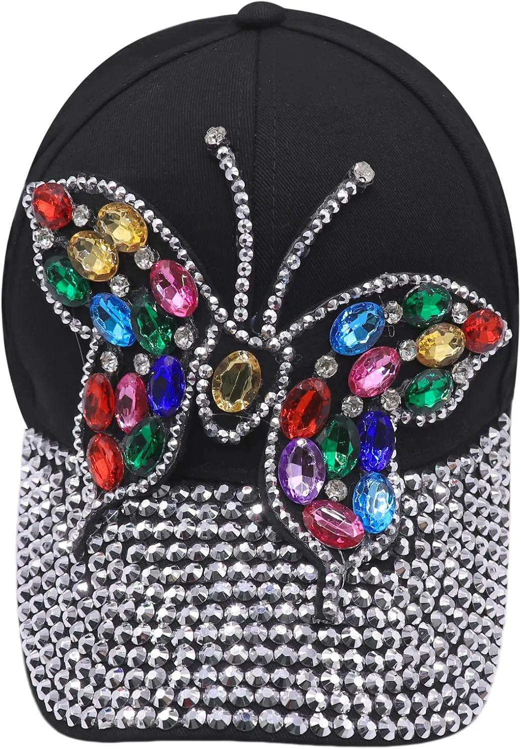 BOLLEY JOSS Sequin Ponytail Baseball Cap for Women Girls Velcro Ponycap Adjustable Mesh Trucker Hat
