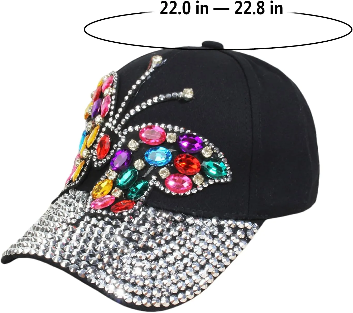BOLLEY JOSS Sequin Ponytail Baseball Cap for Women Girls Velcro Ponycap Adjustable Mesh Trucker Hat