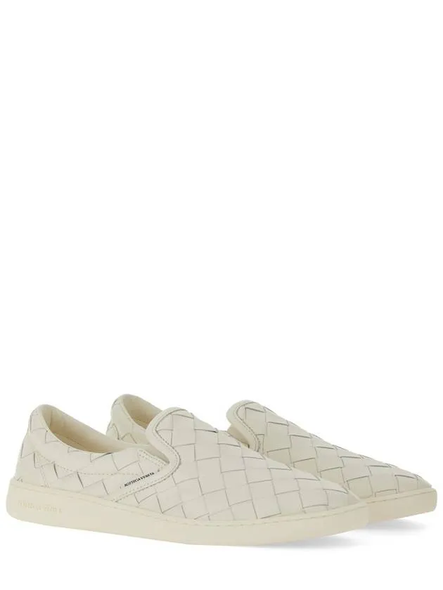 Bottega Veneta Sawyer Intrecciato Calfskin Slip-Ons White
