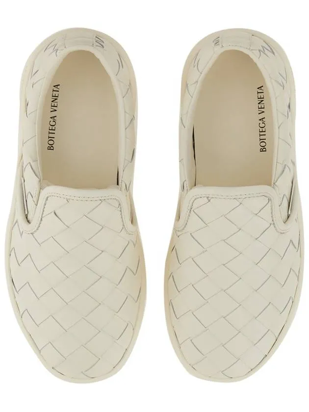 Bottega Veneta Sawyer Intrecciato Calfskin Slip-Ons White