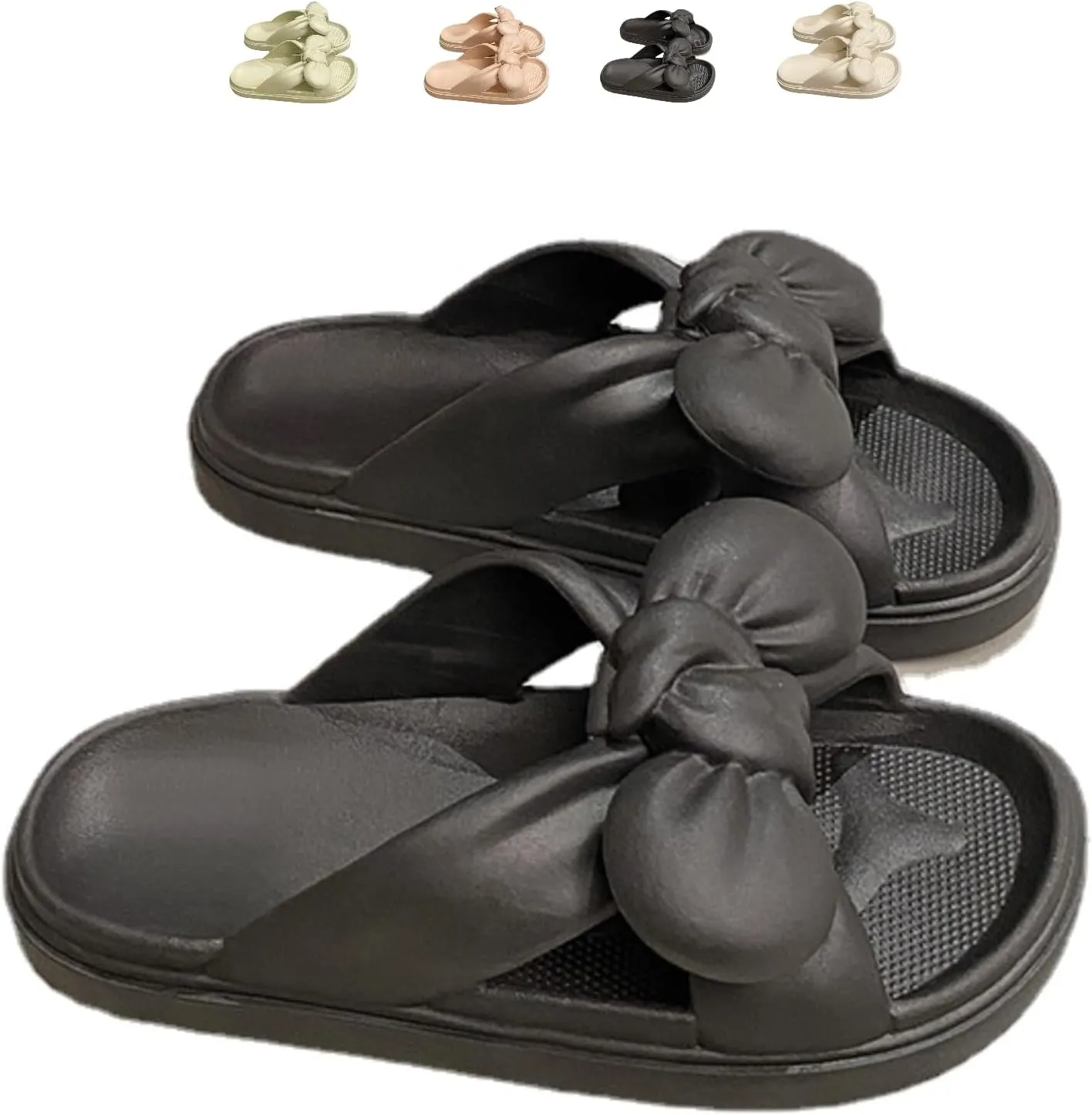 Bow Slippers Preppy Cute Kawaii Home Bathroom Slippers Indoor Slippers For Women Men Girls