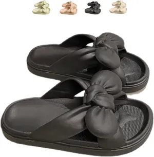 Bow Slippers Preppy Cute Kawaii Home Bathroom Slippers Indoor Slippers For Women Men Girls