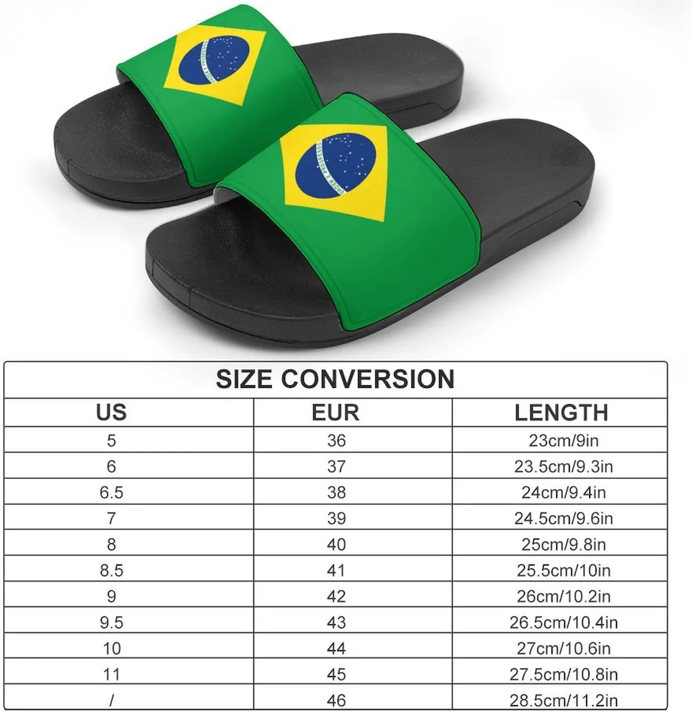 Brazilian Flag House Slippers for Women Men Shower Slides Bathroom Sandals