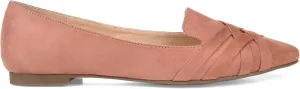 Brinley Co. Womens Pointed Toe Flat Blush, 8.5 Regular US