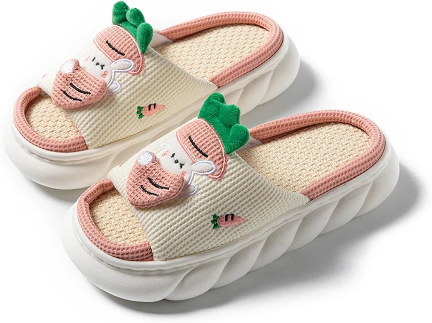Butterfly cotton and linen slippers Home slippers Men's and women's seasonal slippers Cotton and linen slippers